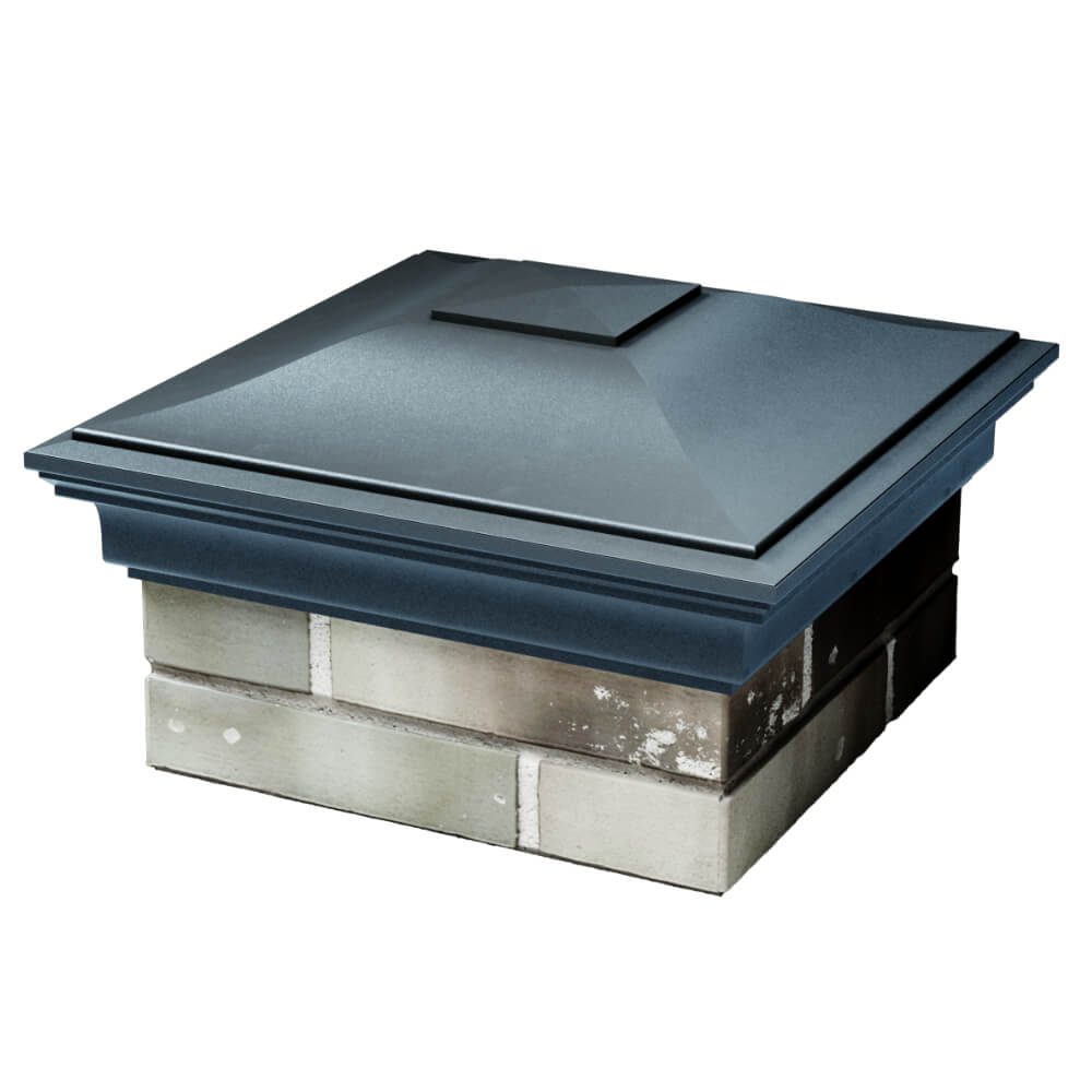 Колпак Zking Монблан Серый на столб 1.5х1.5 кирпича (385х385мм) в Минске фото