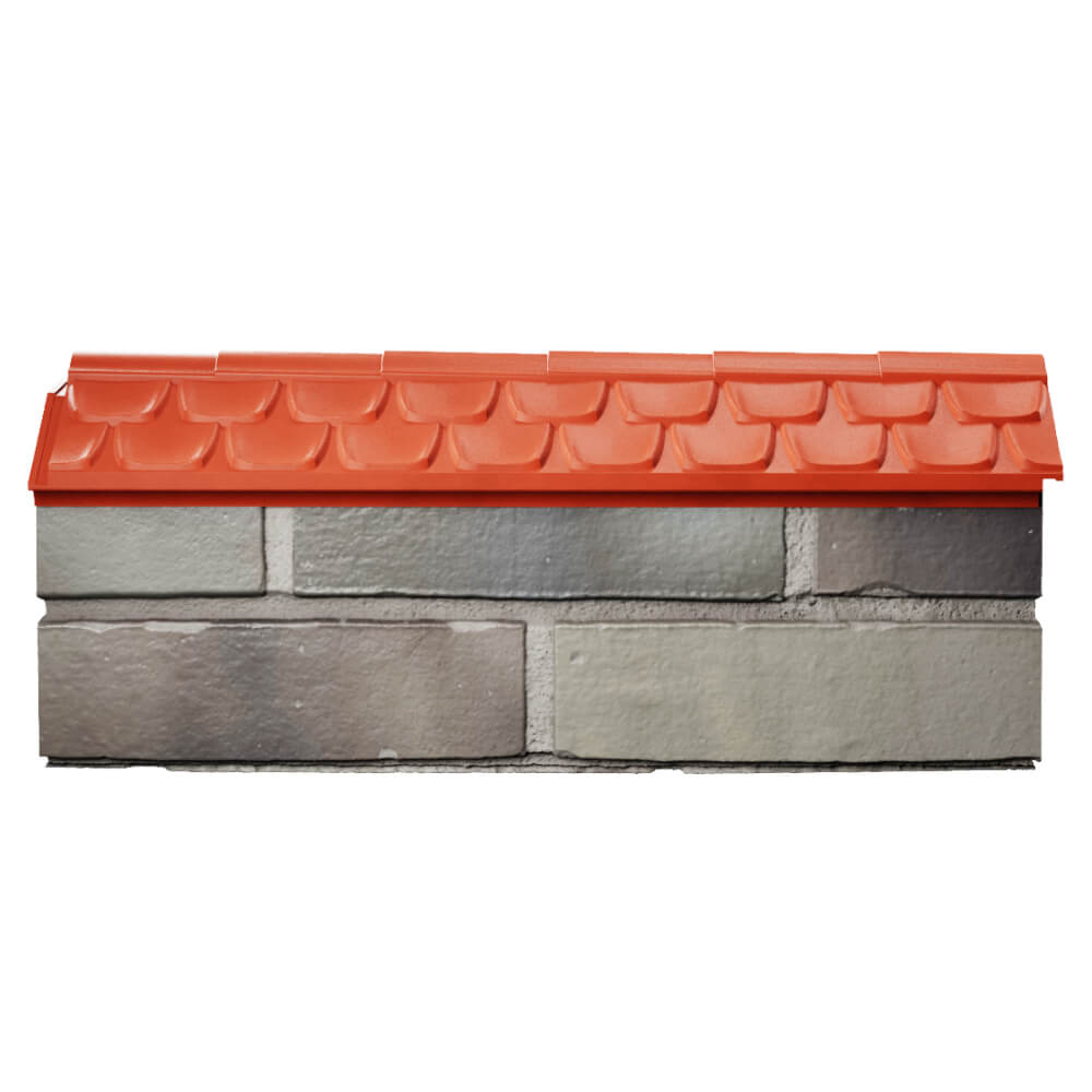 Парапет Zking Эльбрус Красный с посадкой на 0.5 кирпича (130мм) в Минске фото