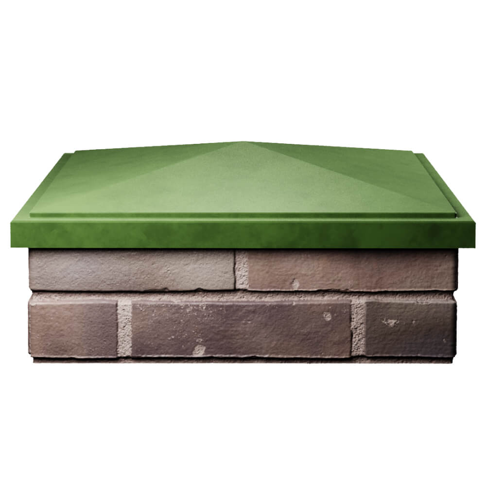 Колпак Zking БонаМоно Зеленый на столб 2х2 кирпича (515х515, 530х530мм) Минск фото