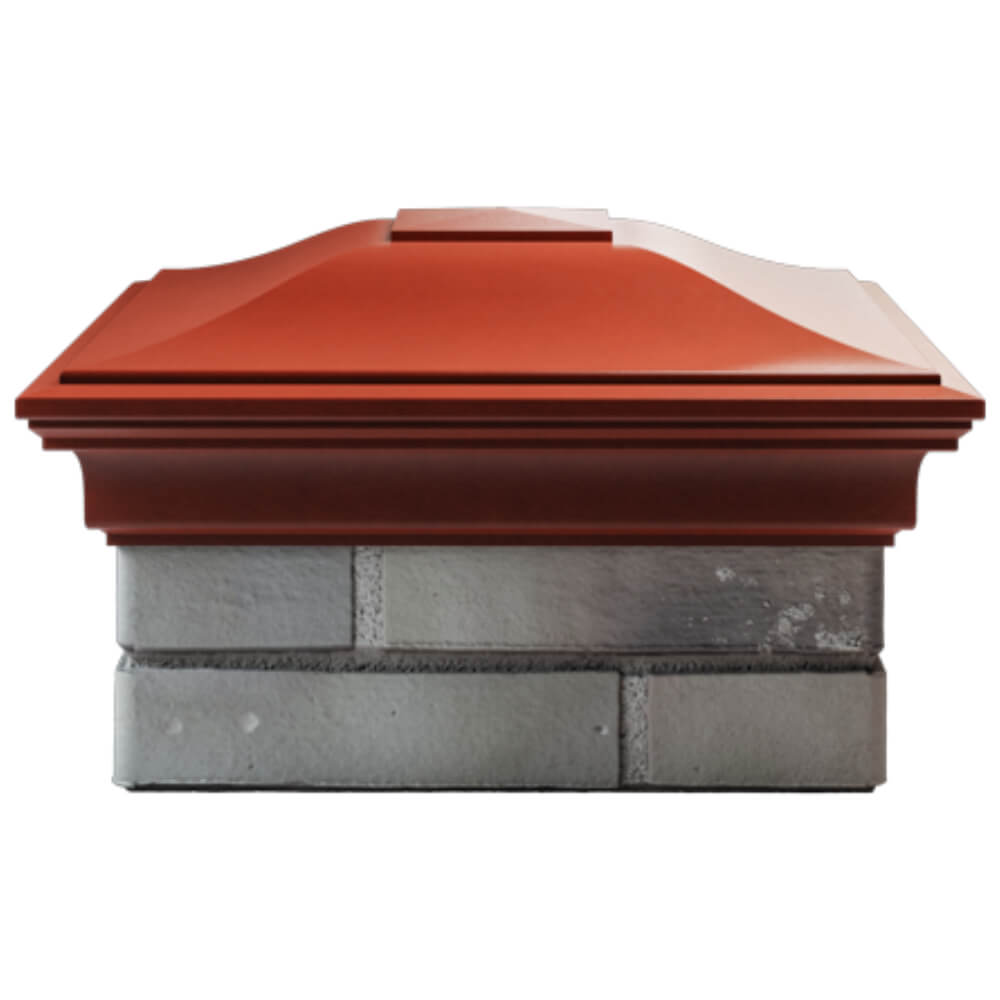 Колпак Zking Монблан Красный на столб 1.5х1.5 кирпича (385х385мм) Минск фото