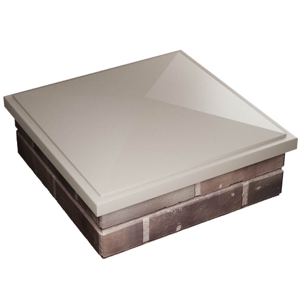 Колпак Zking БонаМоно Бежевый на столб 2х2 кирпича (515х515, 530х530мм) в Минске фото