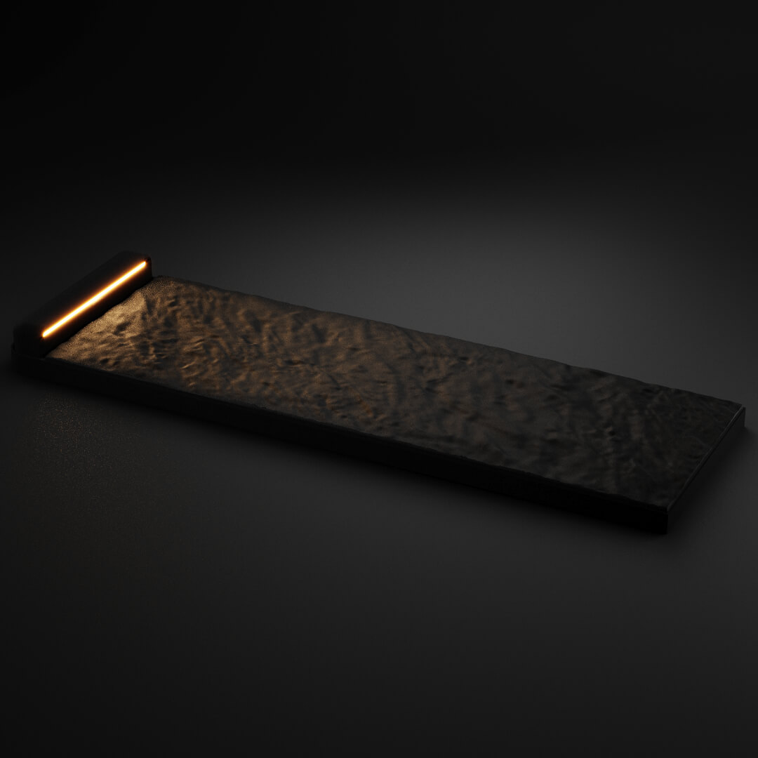 LED Светильник для шаговой плиты STONE Черный Сланец 330х75х98мм в Минске фото