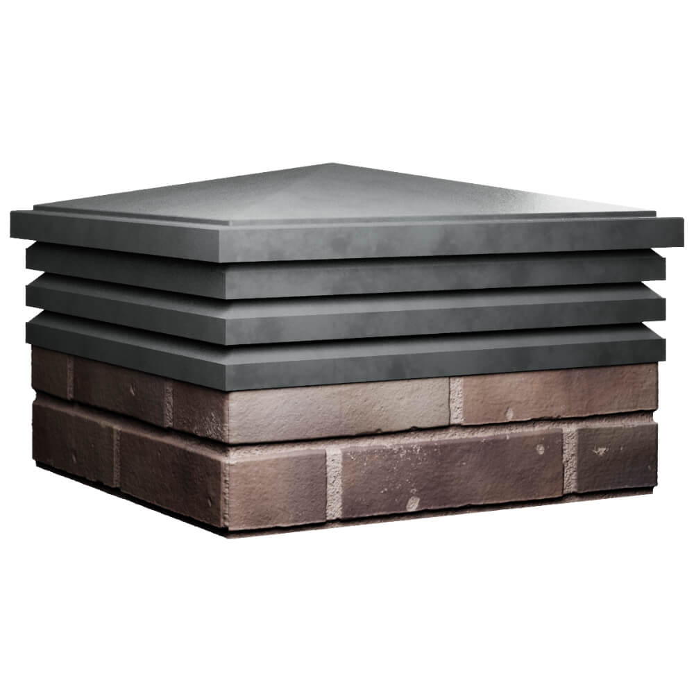 Колпак Zking Бона ХайТек Серый на столб 2х2 кирпича (513х513мм) в Минске фото