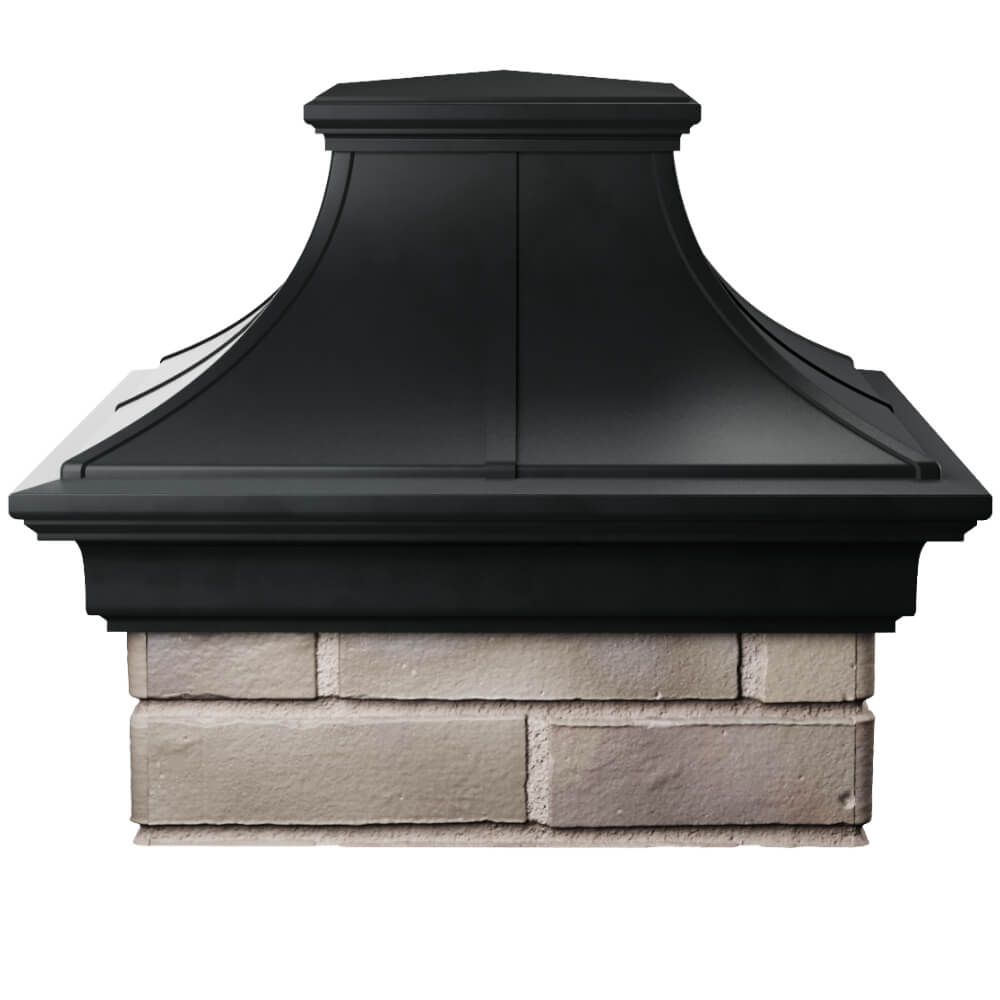 Колпак Zking Монблан Премиум Черный на столб 1.5х1.5 кирпича (385х385мм) Минск фото