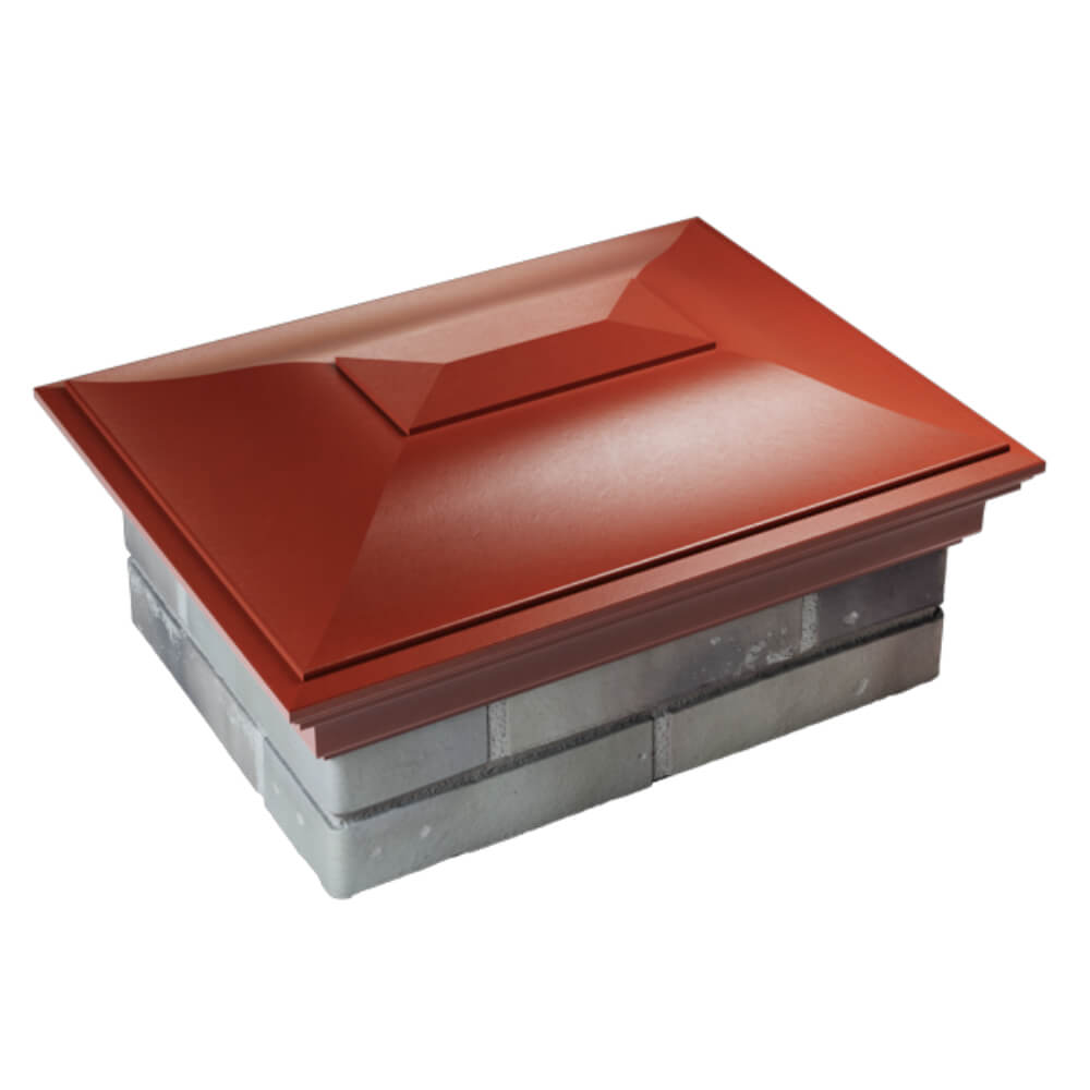 Колпак Zking Монблан Красный на столб 2х1.5 кирпича (515х385мм) Минск фото