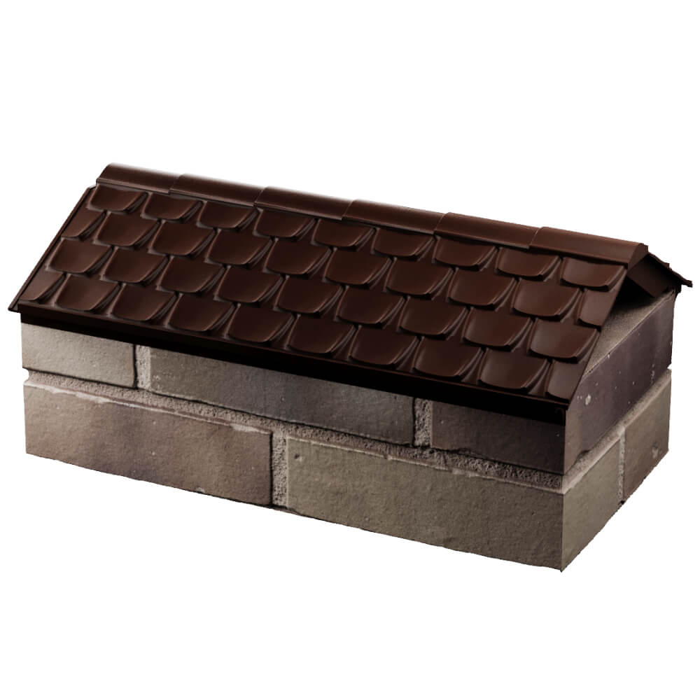 Парапет Zking Эльбрус Коричневый с посадкой на 1 кирпич (255мм) в Минске фото