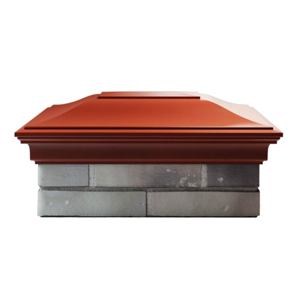 Колпак Zking Монблан Красный на столб 2х1.5 кирпича (515х385мм) в Минске фото