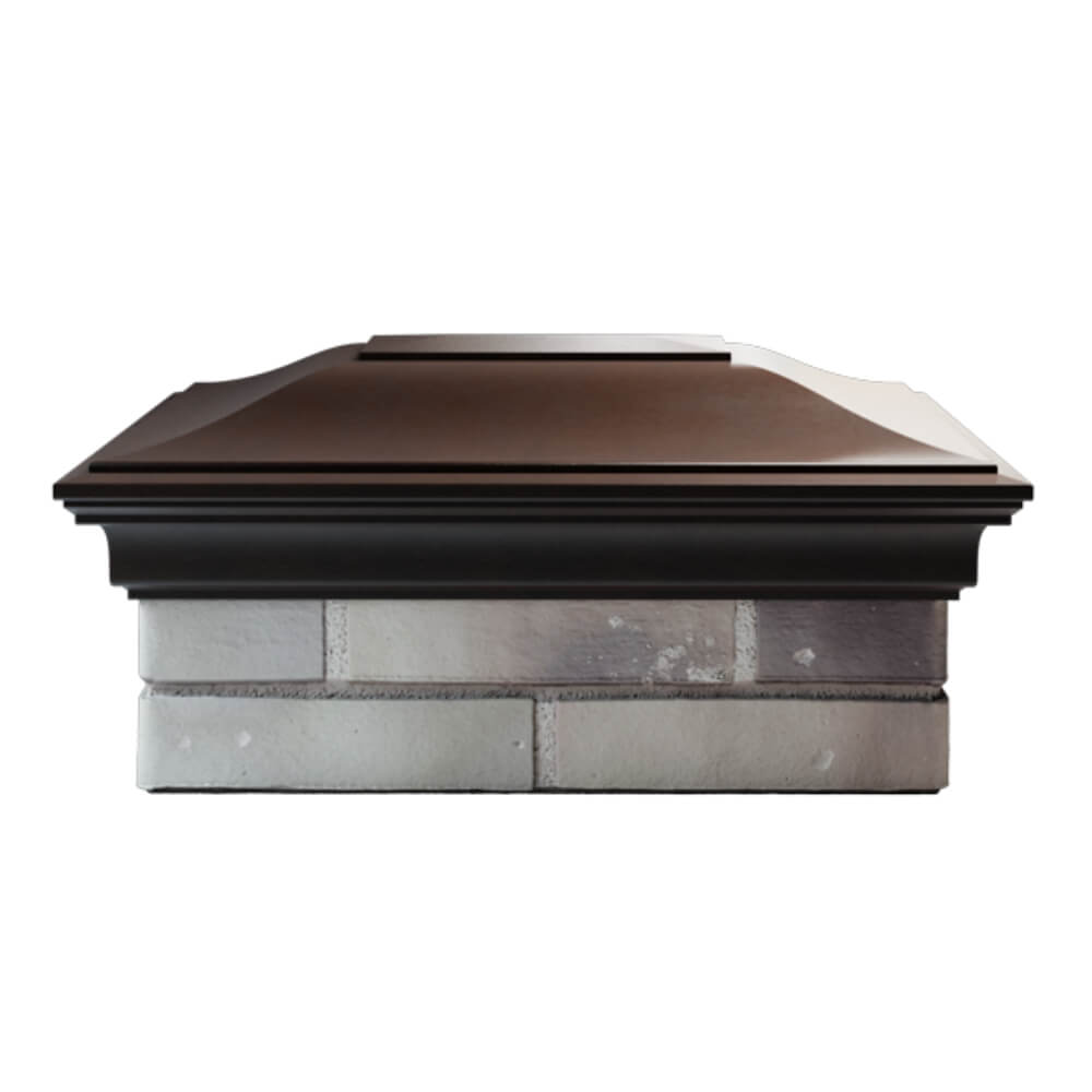 Колпак Zking Монблан Коричневый на столб 2х1.5 кирпича (515х385мм) в Минске фото