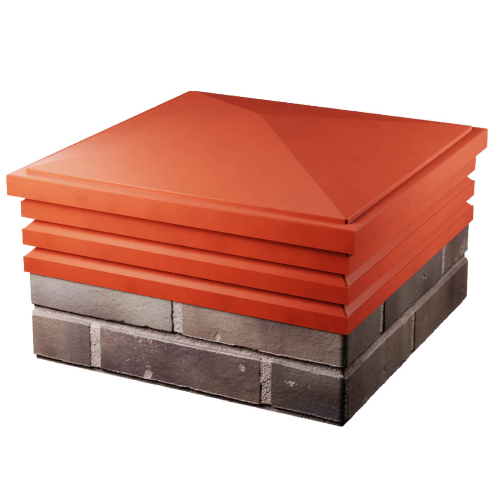 Колпак Zking Бона ХайТек Красный на столб 2х2 кирпича (513х513мм) в Минске фото