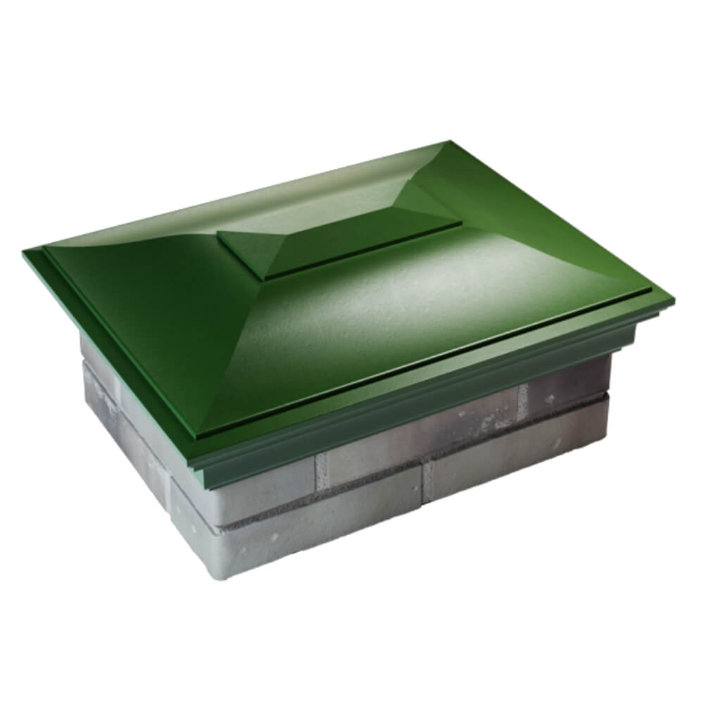 Колпак Zking Монблан Зеленый на столб 2х1.5 кирпича (515х385мм) Минск фото