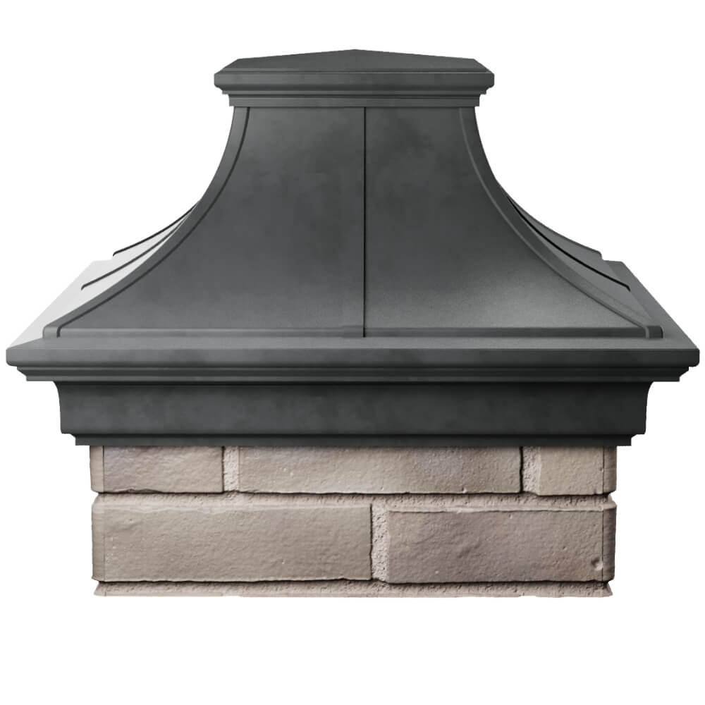 Колпак Zking Монблан Премиум Серый на столб 1.5х1.5 кирпича (385х385мм) Минск фото