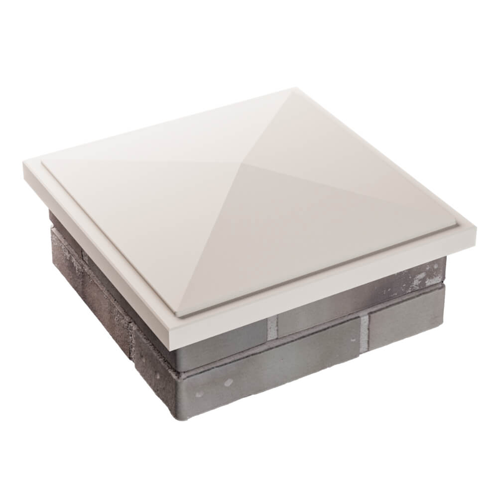 Колпак Zking БонаМоно Бежевый на столб 1.5х1.5 кирпича (385х385, 400х400мм) в Минске фото