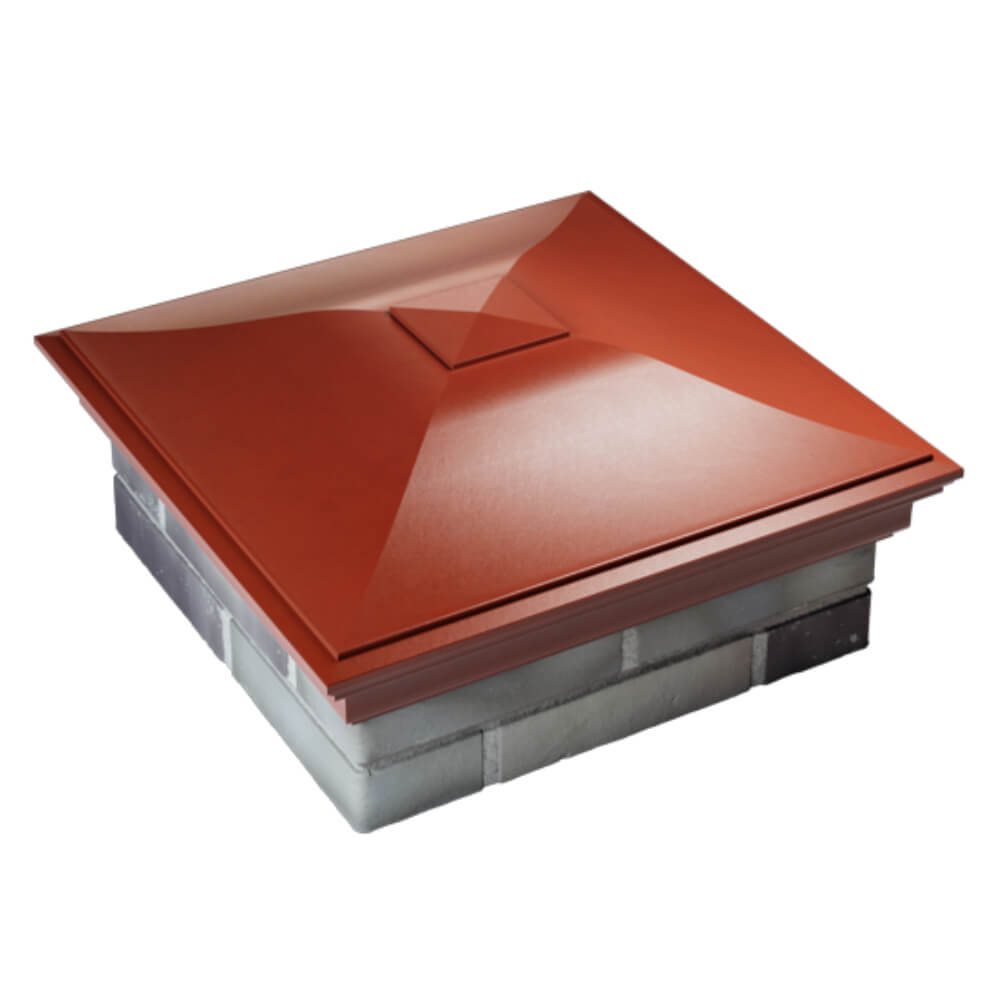 Колпак Zking Монблан Красный на столб 2х2 кирпича (515х515мм) Минск фото