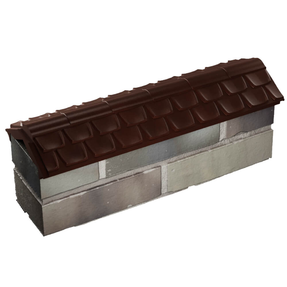Парапет Zking Эльбрус Коричневый с посадкой на 0.5 кирпича (130мм) в Минске фото