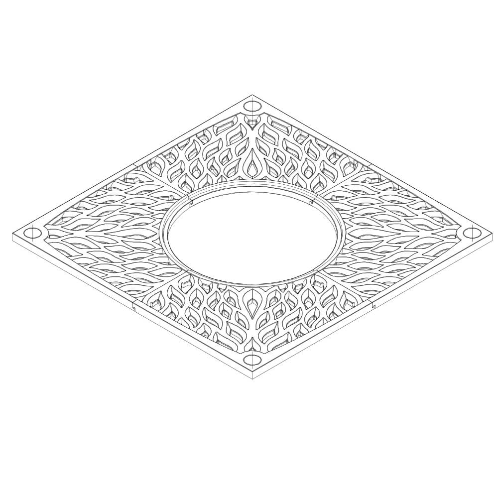 Приствольная решетка для дерева ZKING CRUST 2х2м Черная в Минске фото