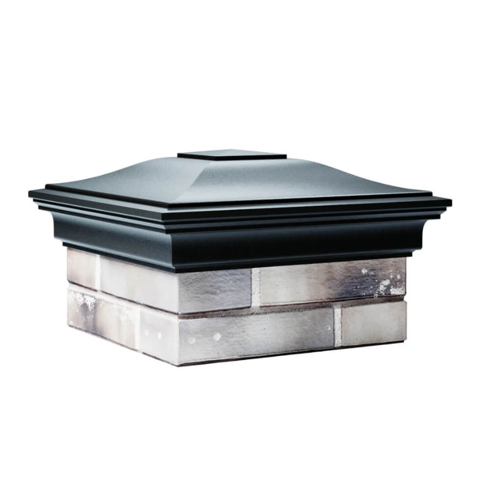 Колпак Zking Монблан Черный на столб 1.5х1.5 еврокирпича 0.7НФ (355х355мм) в Минске фото