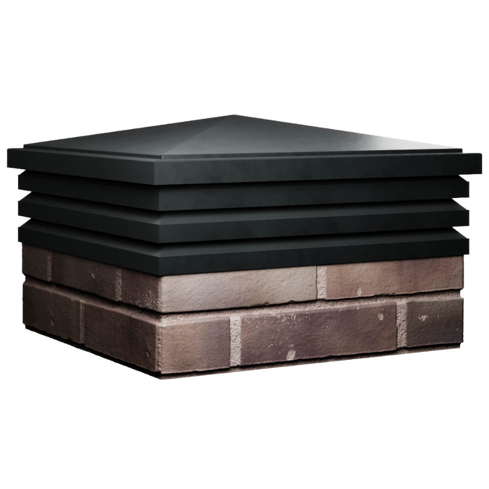 Колпак Zking Бона ХайТек Черный на столб 2х2 кирпича (513х513мм) в Минске фото