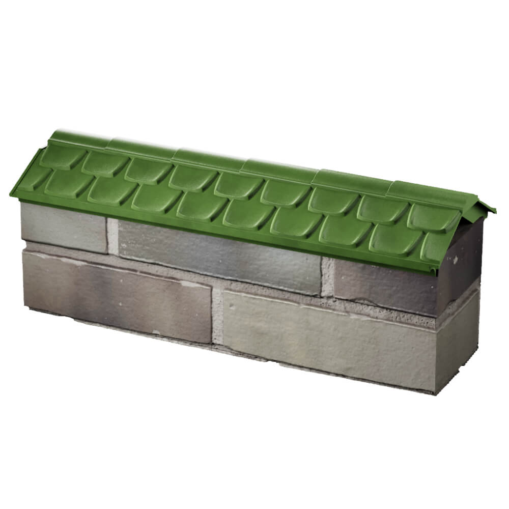 Парапет Zking Эльбрус Зеленый с посадкой на 0.5 кирпича (130мм) в Минске фото