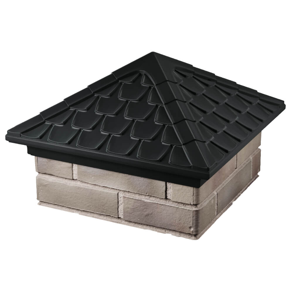 Колпак Zking Эльбрус Черный на столб 1.5х1.5 кирпича (385х385мм) в Минске фото