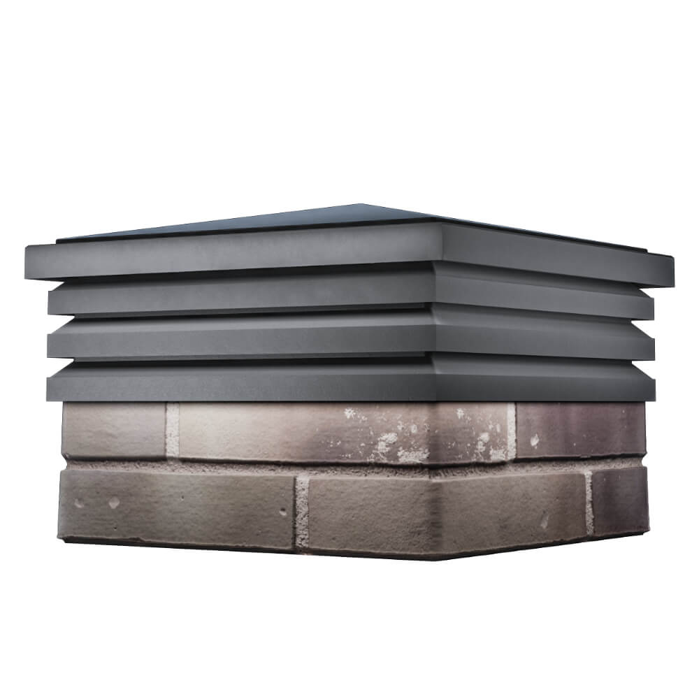 Колпак Zking Бона ХайТек Серый на столб 1.5х1.5 кирпича (385х385мм) в Минске фото