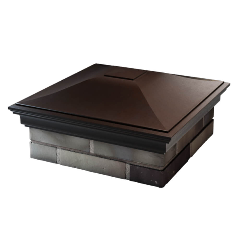 Колпак Zking Монблан Коричневый на столб 2х2 кирпича (515х515мм) в Минске фото