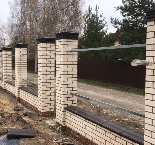 Колпак Zking Бона ХайТек Коричневый на столб 1.5х1.5 кирпича (385х385мм) в Минске фото