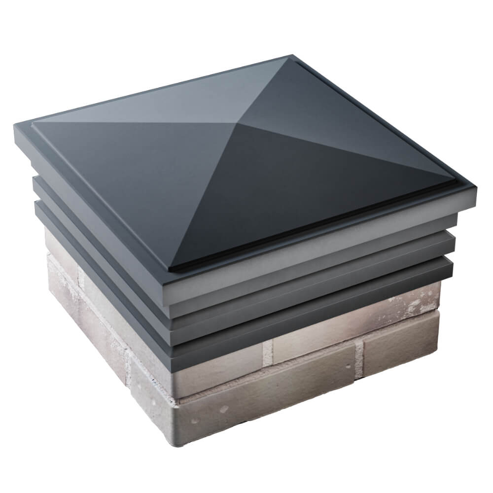 Колпак Zking Бона ХайТек Серый на столб 1.5х1.5 кирпича (385х385мм) в Минске фото