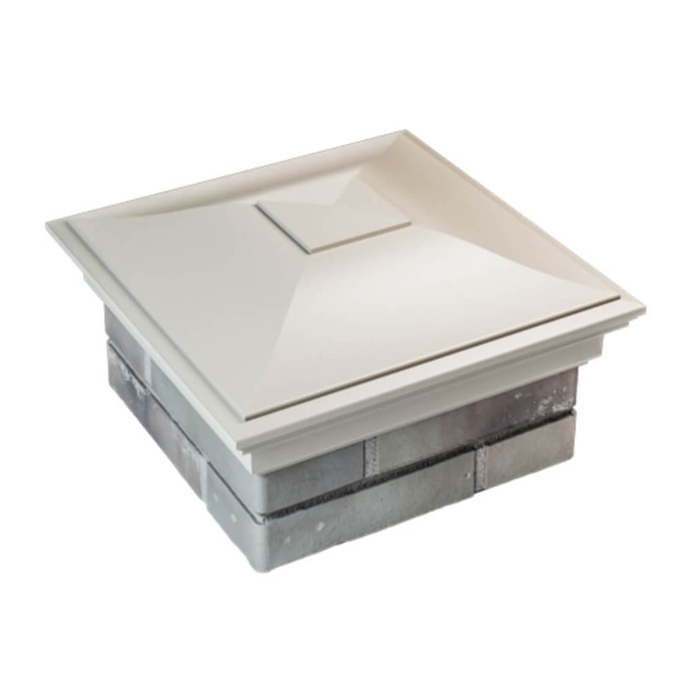 Колпак Zking Монблан Бежевый на столб 1.5х1.5 еврокирпича 0.7НФ (355х355мм) в Минске фото