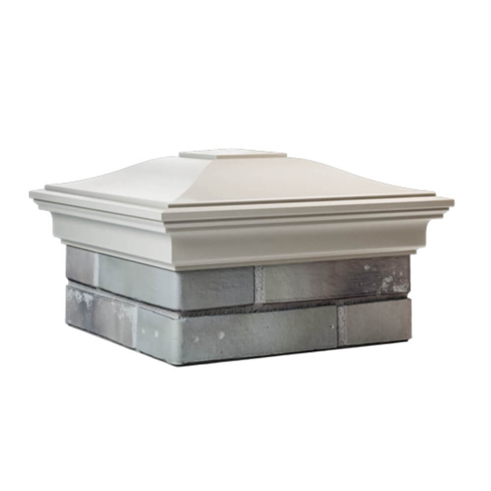 Колпак Zking Монблан Бежевый на столб 1.5х1.5 еврокирпича 0.7НФ (355х355мм) в Минске фото