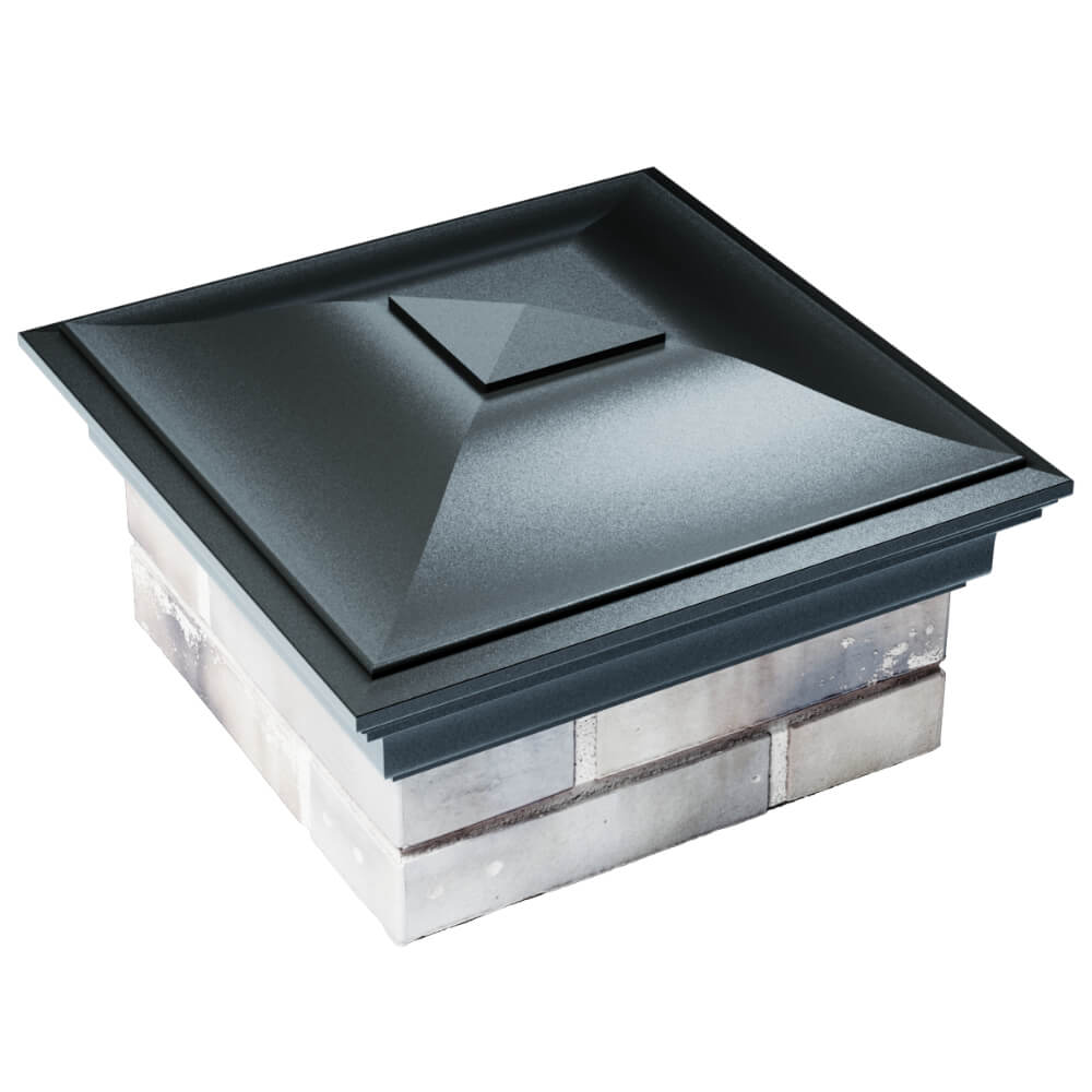 Колпак Zking Монблан Черный на столб 1.5х1.5 кирпича (385х385мм) в Минске фото