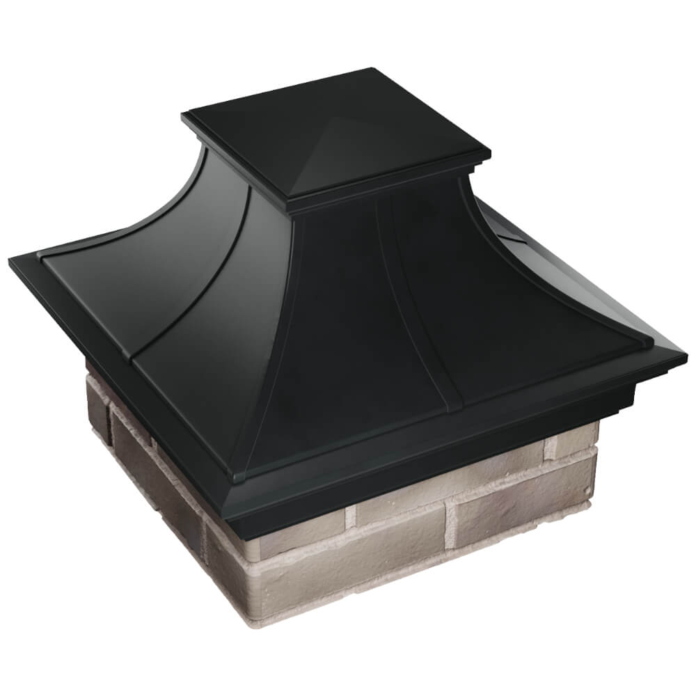 Колпак Zking Монблан Премиум Черный на столб 1.5х1.5 кирпича (385х385мм) в Минске фото