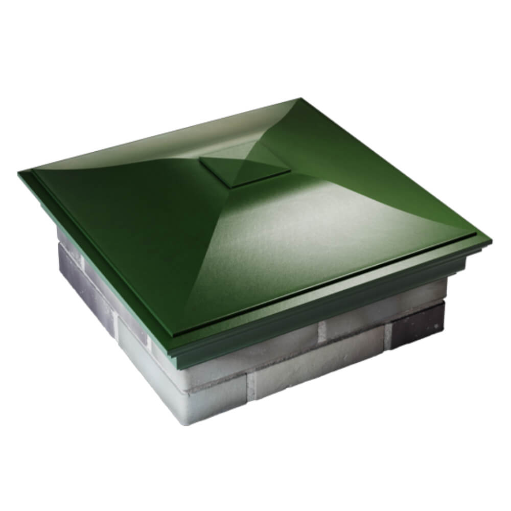 Колпак Zking Монблан Зеленый на столб 2х2 кирпича (515х515мм) Минск фото