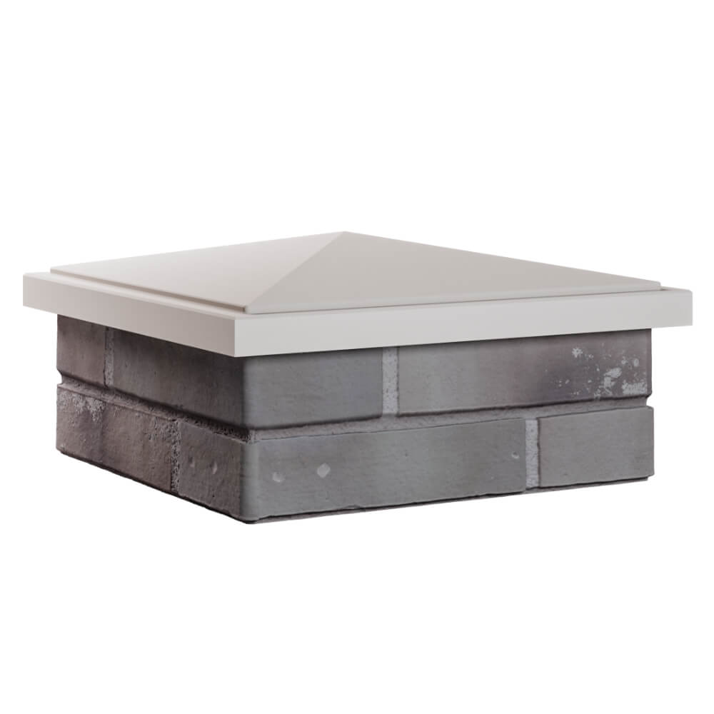 Колпак Zking БонаМоно Бежевый на столб 1.5х1.5 кирпича (385х385, 400х400мм) в Минске фото