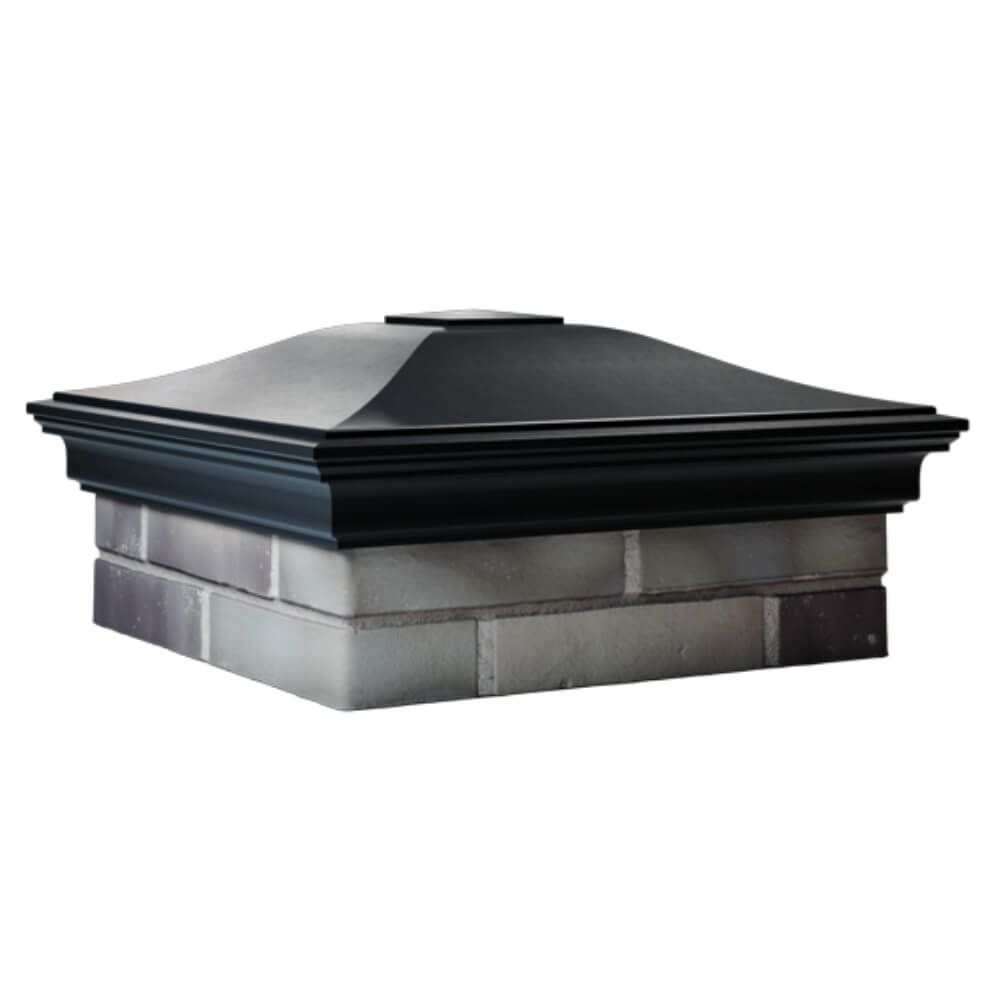 Колпак Zking Монблан Черный на столб 2х2 кирпича (515х515мм) в Минске фото