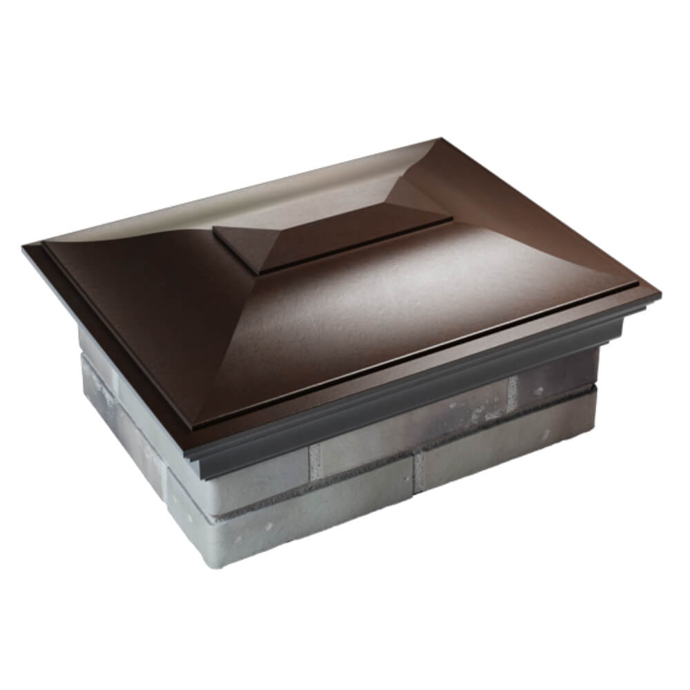 Колпак Zking Монблан Коричневый на столб 2х1.5 кирпича (515х385мм) Минск фото