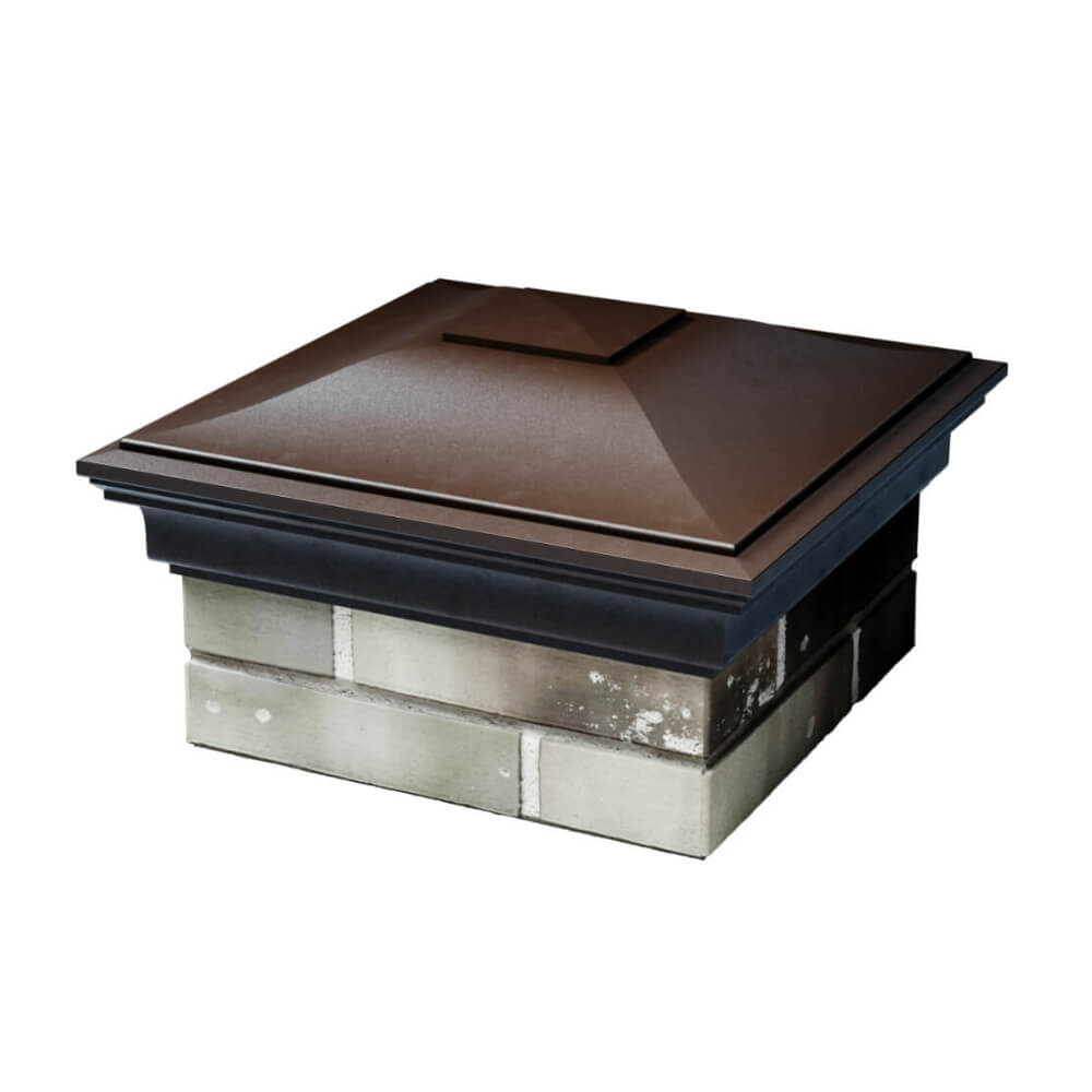 Колпак Zking Монблан Коричневый на столб 1.5х1.5 еврокирпича 0.7НФ (355х355мм) в Минске фото