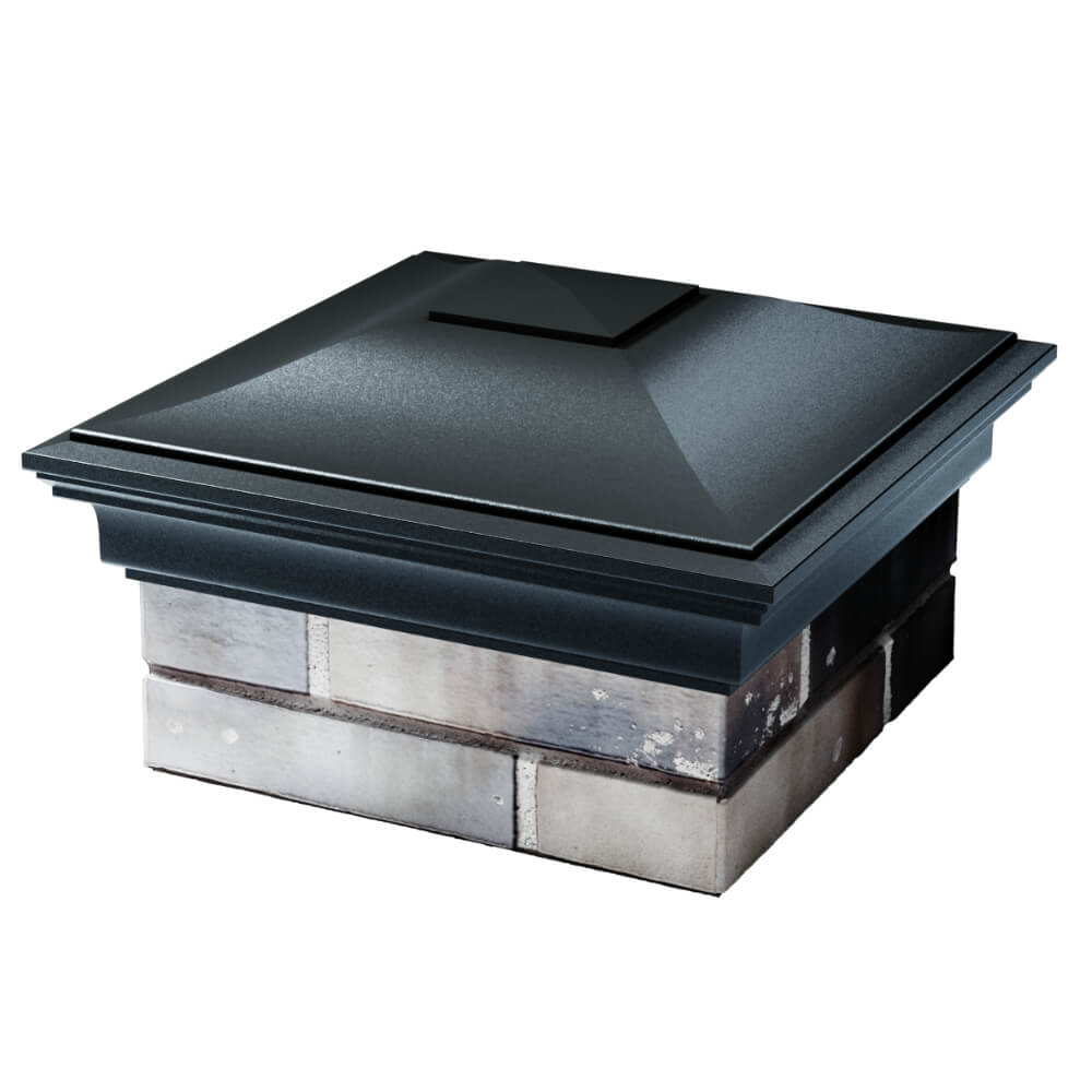 Колпак Zking Монблан Черный на столб 1.5х1.5 кирпича (385х385мм) в Минске фото