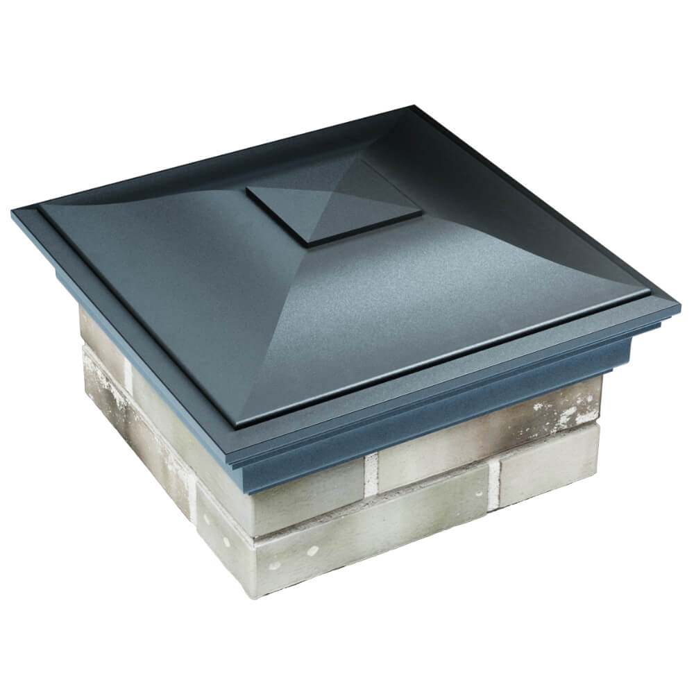 Колпак Zking Монблан Серый на столб 1.5х1.5 кирпича (385х385мм) в Минске фото