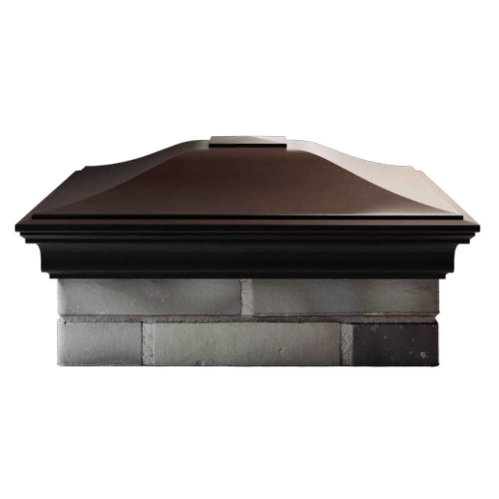 Колпак Zking Монблан Коричневый на столб 2х2 кирпича (515х515мм) в Минске фото