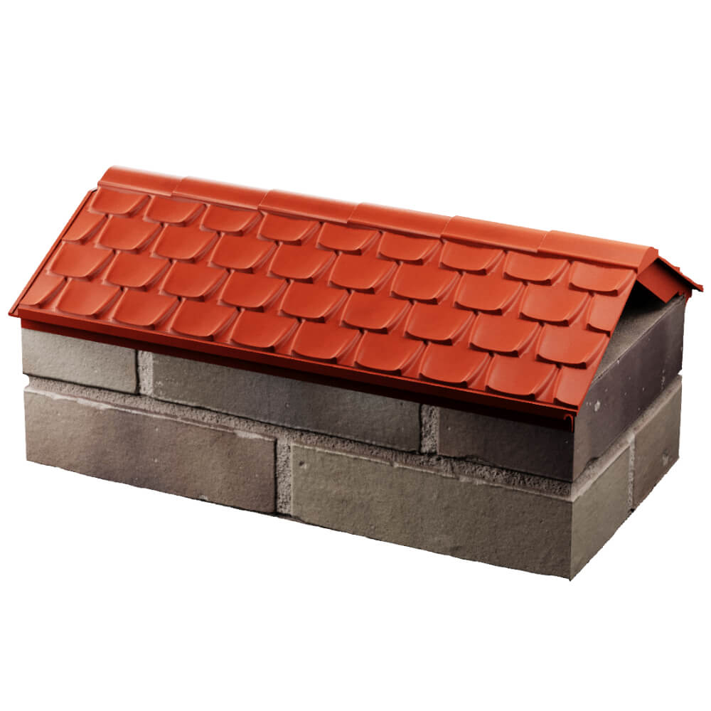 Парапет Zking Эльбрус Красный с посадкой на 1 кирпич (255мм) в Минске фото