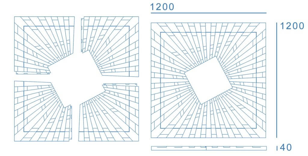 Приствольная решетка для дерева ZKING ATMOSPHERE 1.2х1.2м Коричневая в Минске фото