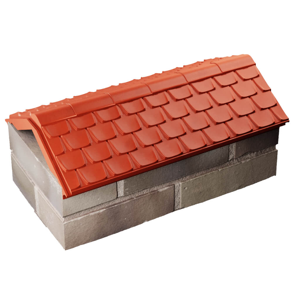Парапет Zking Эльбрус Красный с посадкой на 1 кирпич (255мм) в Минске фото