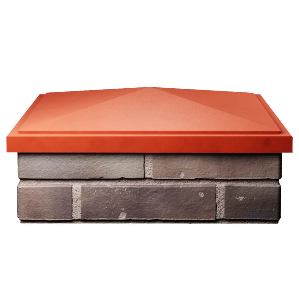 Колпак Zking БонаМоно Красный на столб 2х2 кирпича (515х515, 530х530мм) Минск фото