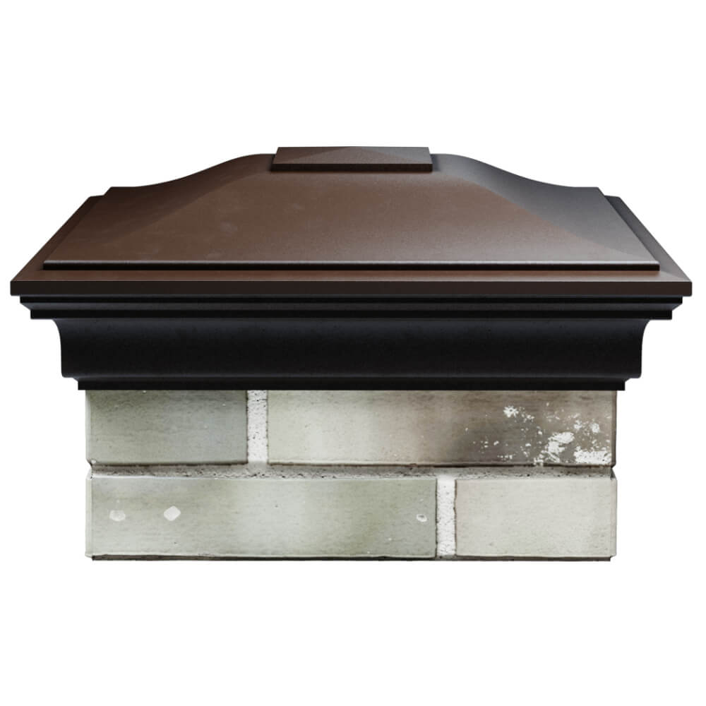 Колпак Zking Монблан Коричневый на столб 1.5х1.5 кирпича (385х385мм) Минск фото