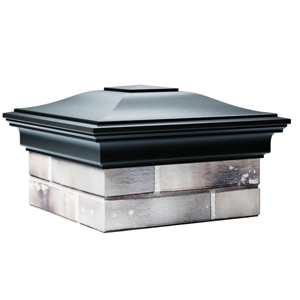 Колпак Zking Монблан Черный на столб 1.5х1.5 кирпича (385х385мм) в Минске фото