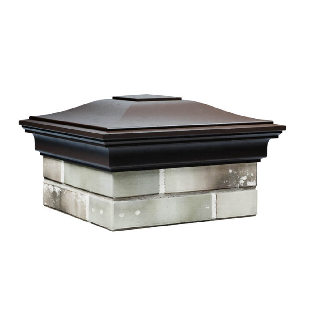 Колпак Zking Монблан Коричневый на столб 1.5х1.5 еврокирпича 0.7НФ (355х355мм) в Минске фото