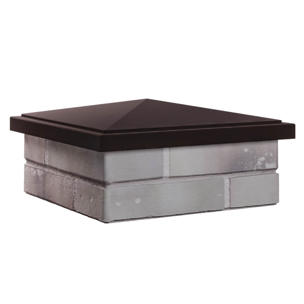 Колпак Zking БонаМоно Коричневый на столб 1.5х1.5 кирпича (385х385, 400х400мм) в Минске фото