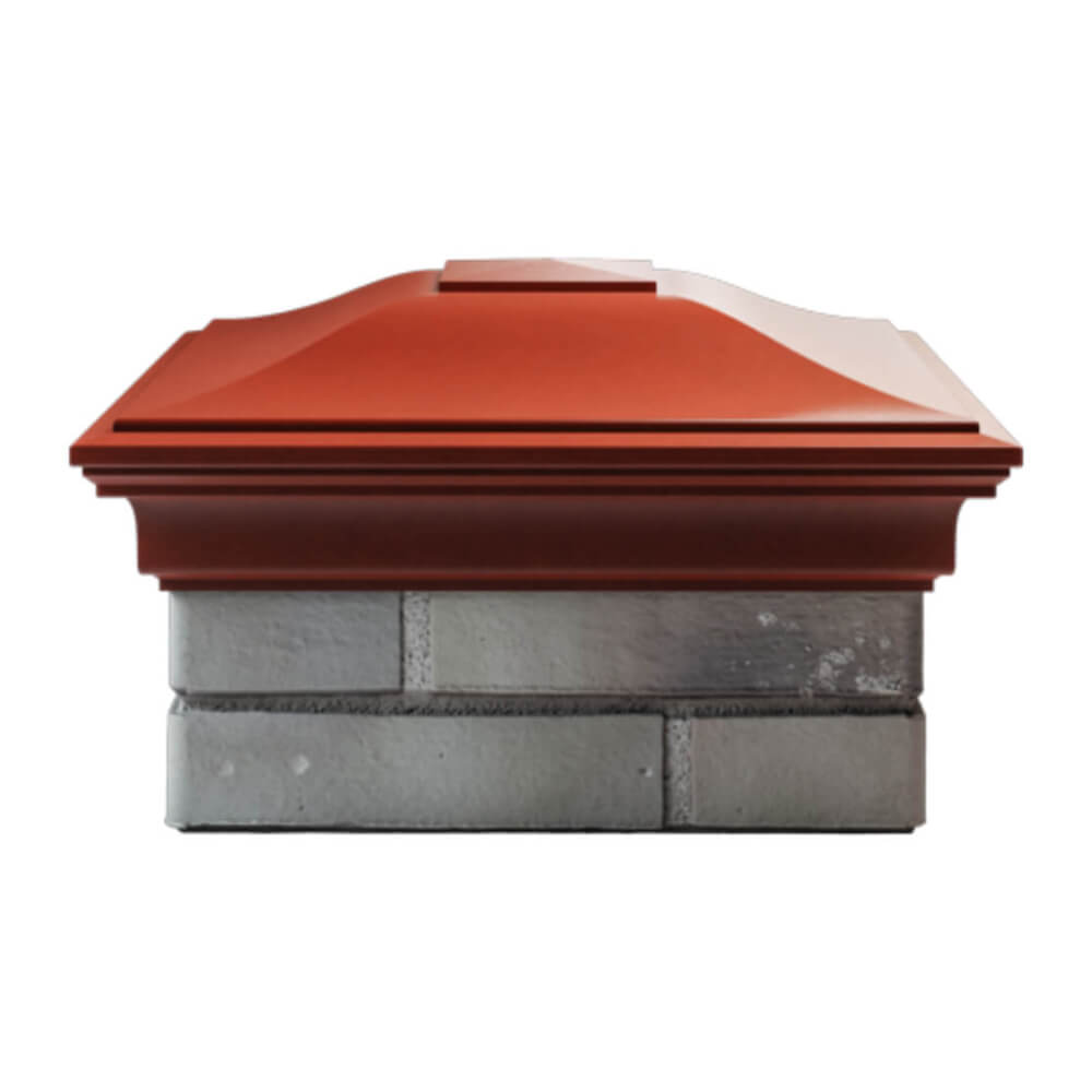 Колпак Zking Монблан Красный на столб 1.5х1.5 еврокирпича 0.7НФ (355х355мм) Минск фото