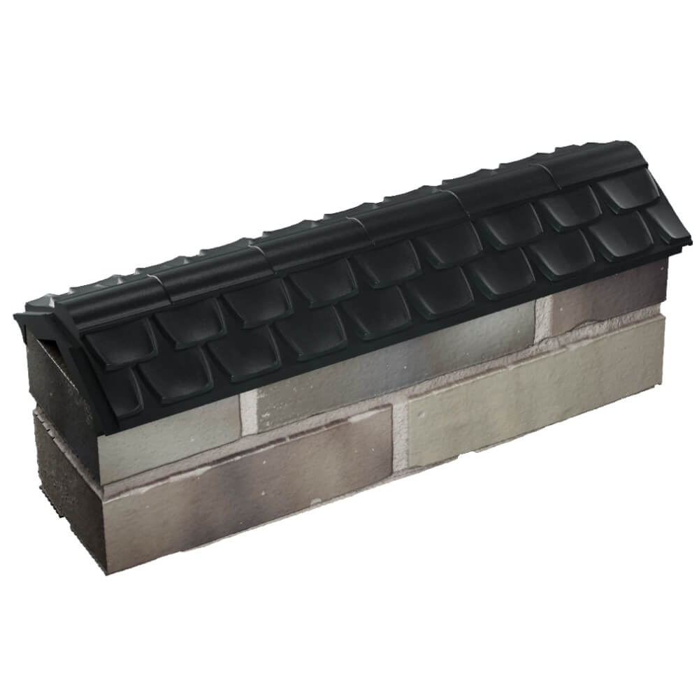 Парапет Zking Эльбрус Черный с посадкой на 0.5 кирпича (130мм) в Минске фото