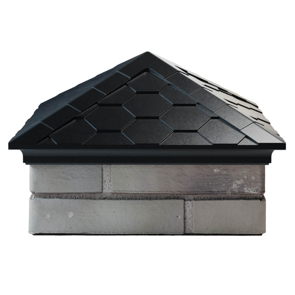 Колпак Zking Эверест Черный на столб 1.5х1.5 кирпича (390х390мм) Минск фото